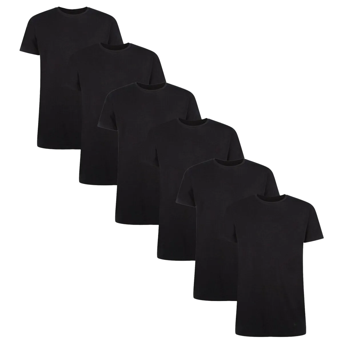 Bamboo basics Herren T-Shirt RUBEN, 6er Pack - Unterhemd, Rundhals, Single Jersey