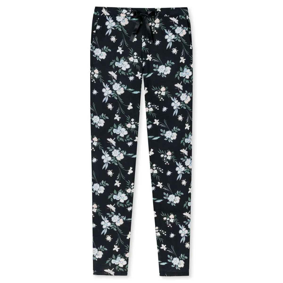 SCHIESSER Damen Jerseyhose lang - Mix+Relax, Single Jersey, Blumenprint