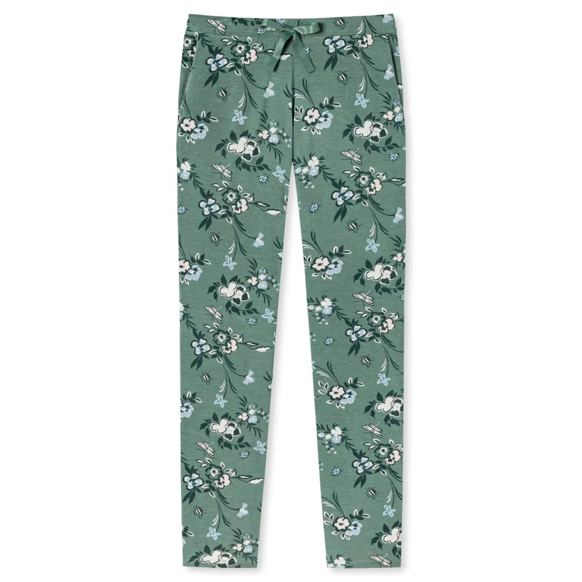 SCHIESSER Damen Jerseyhose lang - Mix+Relax, Single Jersey, Blumenprint